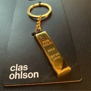 Good Bar Keychain and Charm “Fine Gold” 999.9 (Faux Gold)